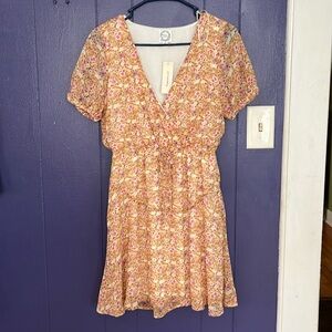 NWT Floral Blue Rain Dress